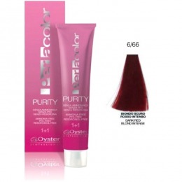 Vopsea fara amoniac - oyster cosmetics perlacolor purity nuanta 6/66 biondo scuro rosso intenso