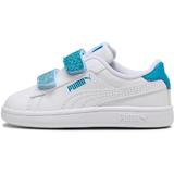 Pantofi sport copii Puma Smash 3.0 L Glitter Velcro V Inf Pu 39561008, 24, Alb