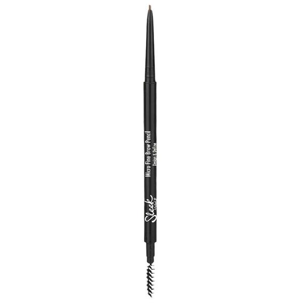 Creion pentru Sprancene - Sleek MakeUP Micro Fine Brow Pencil, nuanta Medium Brown, 0.063 g