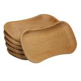 Set 6 farfurii Asim, lemn fag, 30 x 16 cm