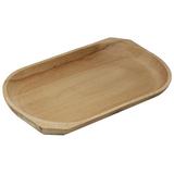 Platou, tava de servire cu 1 compartiment, lemn masiv fag, rustic, 43 x 22 cm