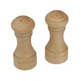 Set solnita sare si piper, lemn, 10 x 4 cm