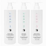 Tratament Profesional cu Keratină Juke – Pachet Complet pentru Îndreptare și Reparare Intensivă ( Sampon 730 ml + Balsam 730 ml+ Tratament 730 ml ) 