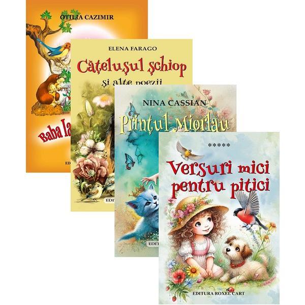 Pachet 4 carti. Poezii ilustrate - Otilia Cazimir, Elena Farago, Nina Cassian, editura Roxel Cart