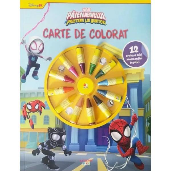 Marvel. Paienjenelul si prietenii lui uimitori. Carte de colorat. 12 creioane mici pentru maini de pitici, editura Litera