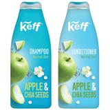 Pachet pentru Par Normal - Keff Apple Extracts & Chia Seeds: Sampon 500 ml + Balsam 500 ml