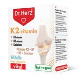 Capsule vegane cu vitamina K2 150 MCG + vitamina K1 + D3 + calciu Dr Herz 60 capsule