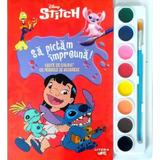 Stitch. Sa Pictam Impreuna! Carte de Colorat cu Pensula si Acuarele