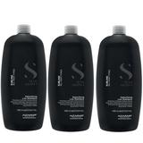 Pachet 3 x Sampon Detoxifiant - Alfaparf Milano Semi di Lino Detoxifying Low Shampoo, 1000 ml