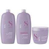 Pachet pentru Netezire - Alfaparf Milano Semi Di Lino Smoothing: Sampon 1000 ml, Balsam 1000 ml, Masca 500 ml