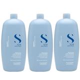 Pachet 3 x Sampon Densificator - Alfaparf Milano Semi di Lino Density Thickening Low Shampoo, 1000 ml