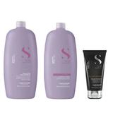 Pachet pentru Netezire - Alfaparf Milano Semi Di Lino Smoothing: Sampon 1000 ml, Balsam 1000 ml, Tratament Multiplicator 150 ml