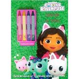 Gabby's Dollhouse. Coloram cu Gabby. Carte de colorat cu 4 creioane cerate