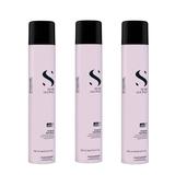 Pachet 3 x Spray Fixativ cu Fixare Puternica - Alfaparf Milano Semi di Lino Style & Care, 500 ml