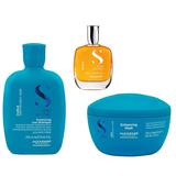 Pachet pentru Par Cret sau Ondulat - Alfaparf Semi di Lino Curls: Sampon 250 ml, Masca 200 ml, Ulei 100 ml