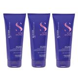 Pachet 3 x Balsam pentru Neutralizarea Tonurilor de Galben - Alfaparf Milano Semi di Lino Anti-Yellow Conditioner, 200 ml