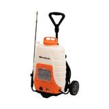 Pompa de Stropit cu Acumulator și Roți EvoTools 18L, 12V, 8Ah, Presiune 3 bar, Lance Inox, 5 Duze