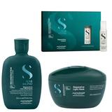 Pachet de Reconstructie pentru Par Fin si Deteriorat- Alfaparf Milano Semi Di Lino Reconstruction Reparative Low A - Z Bond Complex: Sampon 250 ml, Masca 200 ml, Lotiune 6 x 13 ml