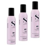 Pachet 3 x Spuma Modelatoare Flexibila - Alfaparf Milano Semi Di Lino Style & Care Flexible Mousse, 250 ml