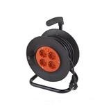 Prelungitor cu Tambur Evotools 677051, 4 Prize, Cablu 3x1mm², 15m, Negru