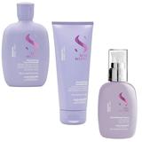Pachet pentru Netezire - Alfaparf Milano Semi Di Lino Smoothing: Sampon 250 ml, Balsam 200 ml, Crema 125 ml