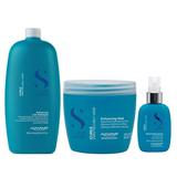 Pachet pentru Par Cret sau Ondulat - Alfaparf Milano Semi di Lino Curls: Sampon 1000 ml, Masca 500 ml, Spray 125 ml