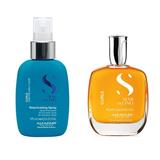 Pachet pentru Par Cret sau Ondulat - Alfaparf Milano Semi di Lino Curls: Ulei 100 ml, Spray 125 ml
