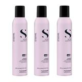 Pachet 3 x Spray Fixativ cu Fixare Puternica - Alfaparf Milano Semi di Lino Style & Care, 300 ml