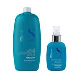 Pachet pentru Par Cret sau Ondulat - Alfaparf Milano Semi di Lino Curls: Sampon 1000 ml, Spray 125 ml