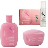 Pachet Hidratant pentru Par Uscat - Alfaparf Milano Semi Di Lino Moisture Nutritive: Sampon 250 ml, Masca 200 ml, Ser 6 fiole x 13 ml