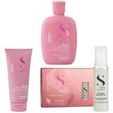 Pachet Hidratant pentru Par Uscat - Alfaparf Milano Semi Di Lino Moisture Nutritive: Sampon 250 ml, Balsam 200 ml, Ser 6 fiole x 13 ml