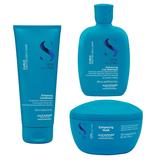 Pachet pentru Par Cret sau Ondulat - Alfaparf Milano Semi di Lino Curls Enhancing: Sampon 250 ml, Balsam 200 ml, Masca 200 ml