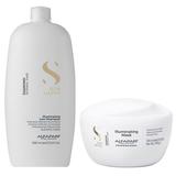 Pachet de Stralucire pentru Par Normal - Alfaparf Milano Semi di Lino Diamond Illuminating: Sampon 1000 ml, Masca 200 ml