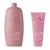 Pachet Hidratant pentru Par Uscat - Alfaparf Milano Semi Di Lino Moisture Nutritive: Sampon 1000 ml, Balsam 200 ml