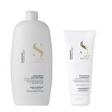 Pachet de Stralucire pentru Par Normal - Alfaparf Milano Semi di Lino Diamond Illuminating: Sampon 1000 ml, Balsam 200 ml