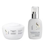 Pachet de Stralucire pentru Par Normal - Alfaparf Milano Semi di Lino Diamond Illuminating: Masca 200 ml, Fluid 125 ml