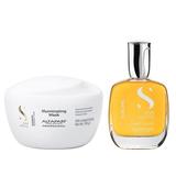 Pachet de Stralucire pentru Par Normal - Alfaparf Milano Semi Di Lino Diamond Illuminating: Masca 200 ml, Ser 50 ml