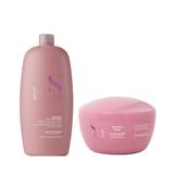 Pachet Hidratant pentru Par Uscat - Alfaparf Milano Semi Di Lino Moisture Nutritive: Sampon 1000 ml, Masca 200 ml