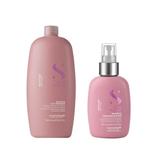 Pachet Hidratant pentru Par Uscat - Alfaparf Milano Semi Di Lino Moisture Nutritive: Sampon 1000 ml, Fluid Tratament 125 ml
