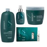 Pachet Reconstructie Par Deteriorat Mediu-Gros - Alfaparf Milano Semi Di Lino Reconstruction Reparative: Sampon A - Z Bond 1000 ml, Masca A - Z Bond 500 ml, Lotiune A - Z Bond 6 x 13 ml, Fluid 125 ml
