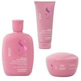 Pachet Hidratant pentru Par Uscat - Alfaparf Milano Semi Di Lino Moisture Nutritive: Sampon 250 ml, Balsam 200 ml, Masca 200 ml
