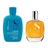Pachet pentru Par Cret sau Ondulat - Alfaparf Milano Semi di Lino Curls: Sampon 250 ml, Ulei 100 ml