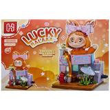 Set de constructie Labubu, Micul Orasel 4 in 1, Loc de relaxare, 218 piese