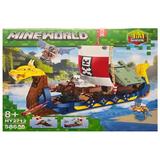 Set de constructie Minecraft World, Corabia Vikingilor, 3 moduri de constructie, 586 piese