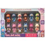 Set 12 figurine Labubu cu accesorii, Multicolor, 6 cm