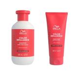 Pachet pentru Par Vopsit cu Fir Gros - Wella Professionals Invigo Color Brilliance Coarse: Sampon 300 ml, Balsam 200 ml