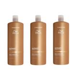 Pachet 3 x Balsam Hidratant pentru Par Uscat si Lipsit de Stralucire cu Squalan & Omega 9 - Wella Professionals Ultimate Smooth cu Efect Anti-electrizare, 1000 ml