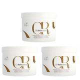 Pachet 3 x Masca pentru Par Neted si Stralucitor - Wella Professionals Oil Reflections, 500 ml