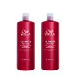Pachet 2 x Sampon Reparator cu AHA & Omega 9 pentru Par Deteriorat Pasul 1 - Wella Professionals Ultimate Repair Shampoo, 1000 ml