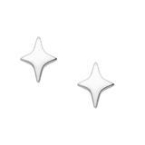 Cercei din argint 925 Sterling, cu inchidere Push-Back, model Silver Star, 0.5g 